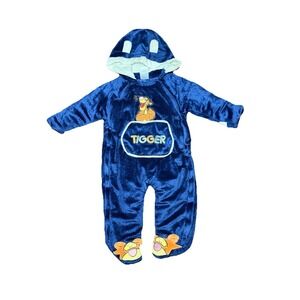 Classic Pooh Disney Infant baby one piece fleece bunting Snow suit hooded 6-9 M